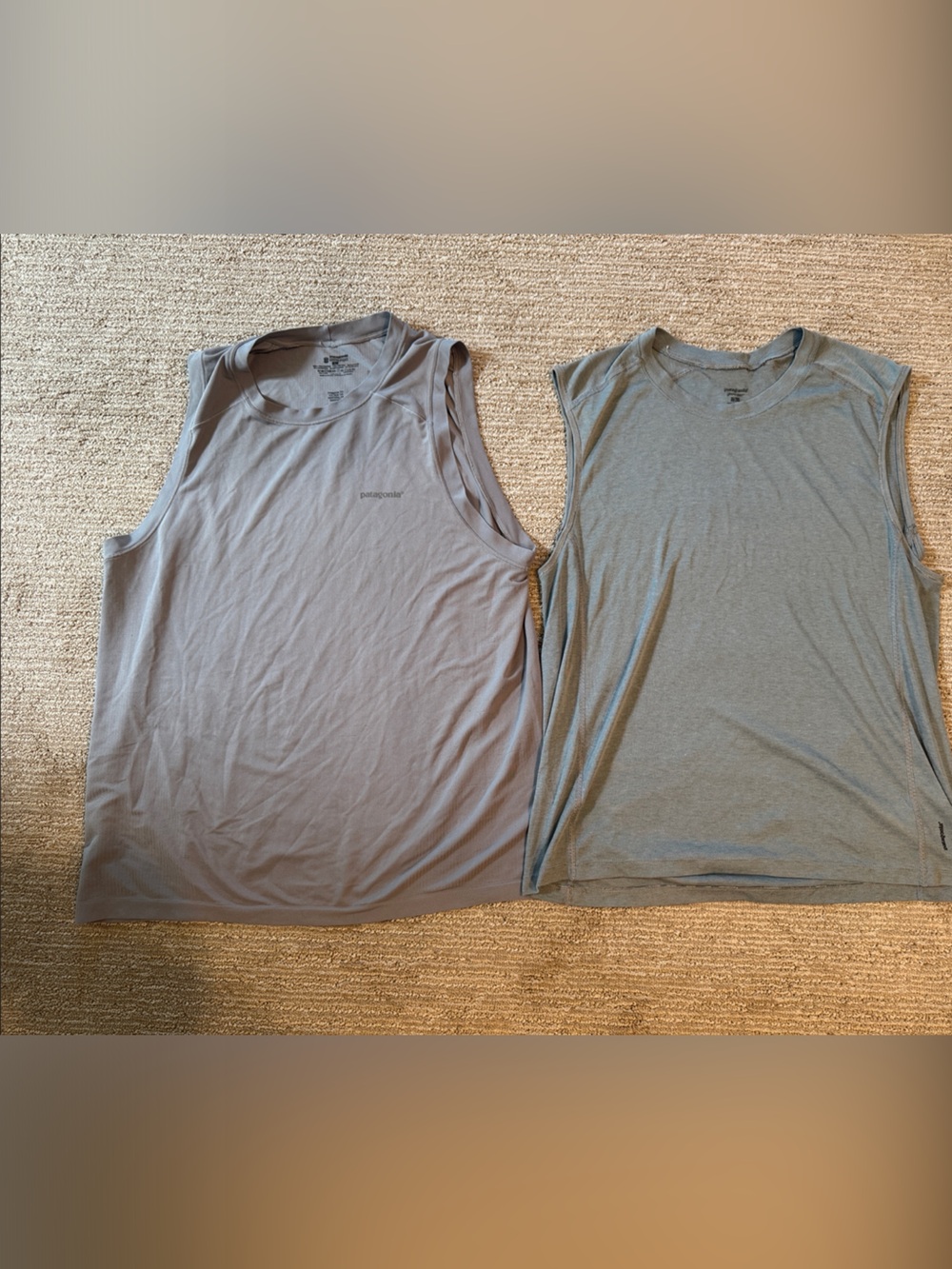 Patagonia Light Gray Short Sleeve Crew T-Shirt Sleeveless